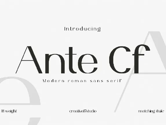 Ante Cf font