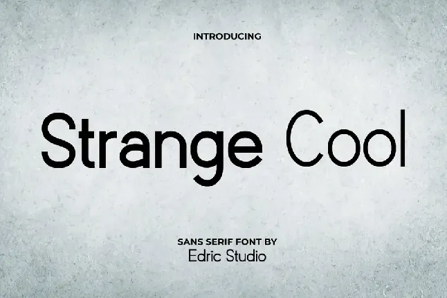 Strange Cool font