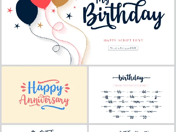 My Birthday Calligraphy font