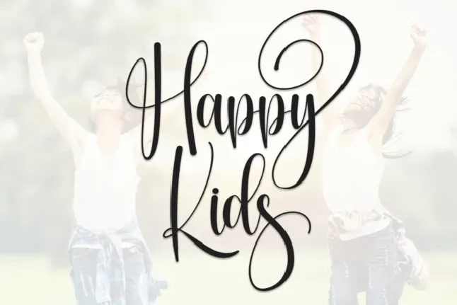 Happy Kids Calligraphy font