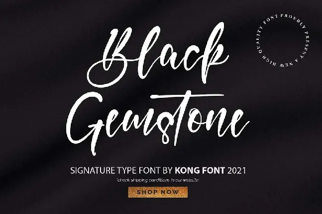 Black Gemstone font