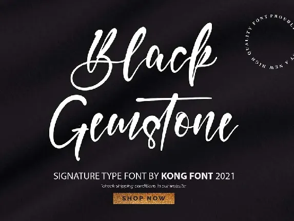 Black Gemstone font