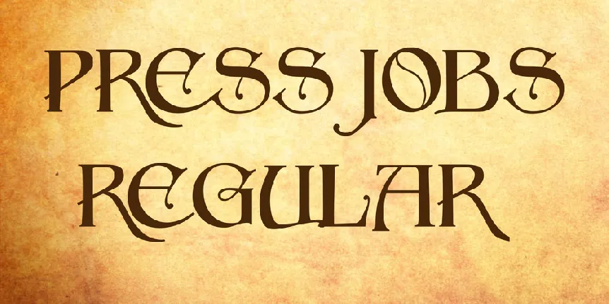 Press Jobs font