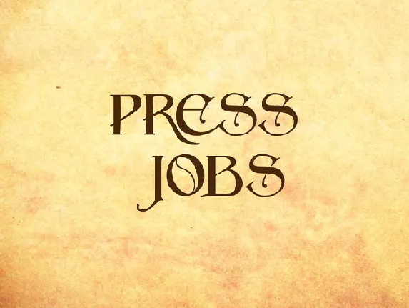 Press Jobs font