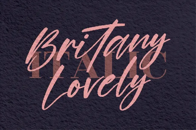 Britany Lovely font