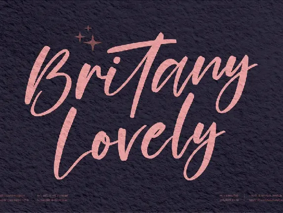 Britany Lovely font