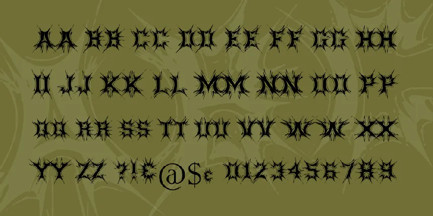 Threatened font