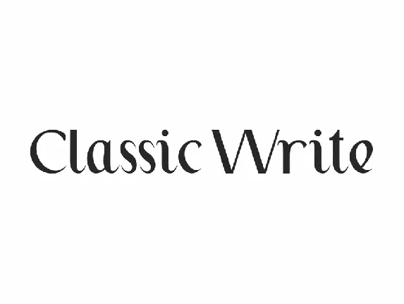 Classic Write font