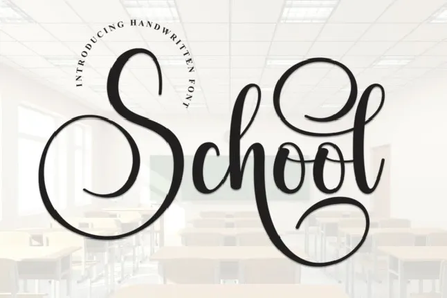 School Script font