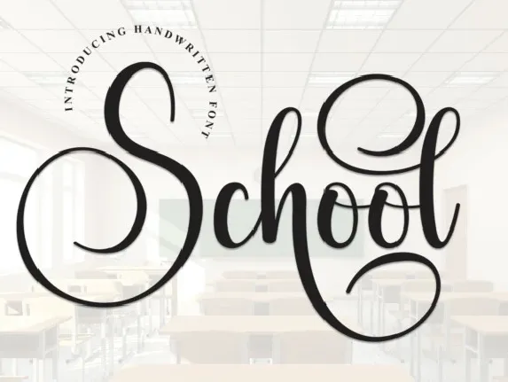 School Script font