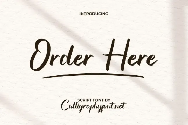 Order Here Demo font