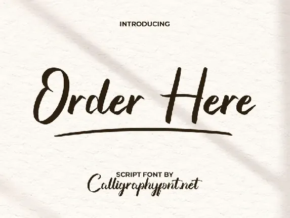 Order Here Demo font