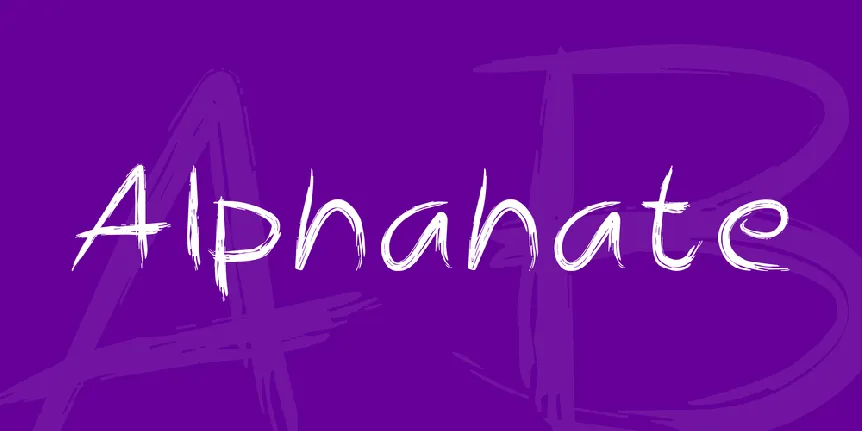 Alphahate font