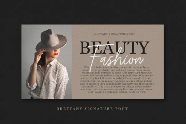 Drettany Signature font