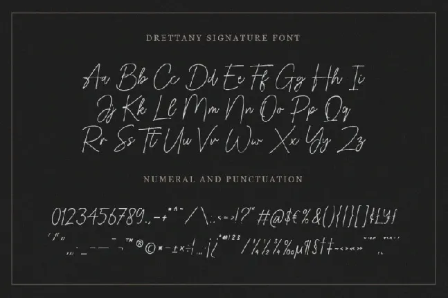 Drettany Signature font