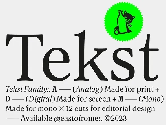 Tekst Family font