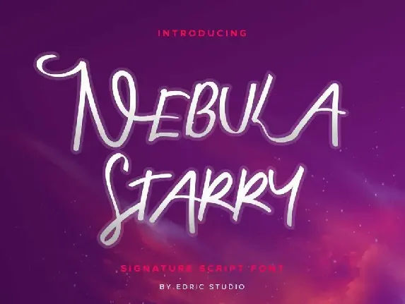 Nebula Starry Demo font