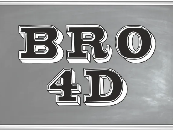 Bro 4D Demo font