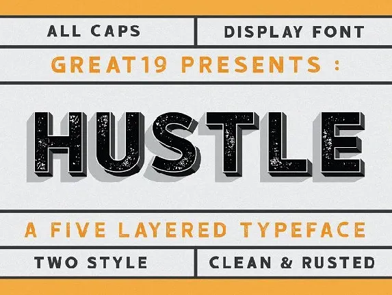 Hustle Display font