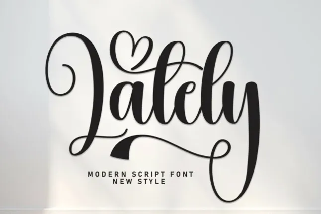 Lately Script font