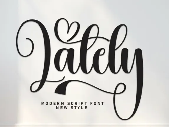 Lately Script font