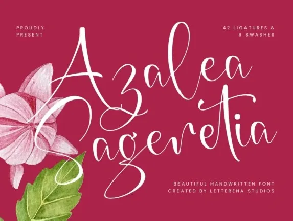 Azalea Sageretia font