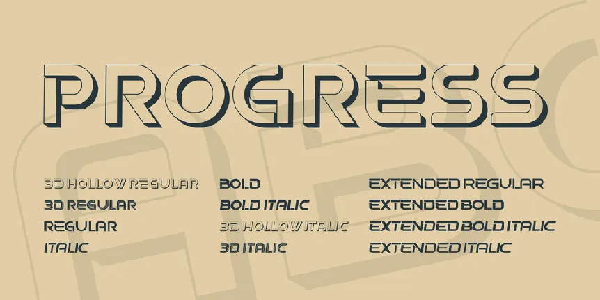 Progress font