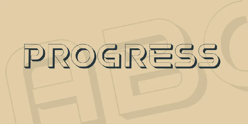 Progress font