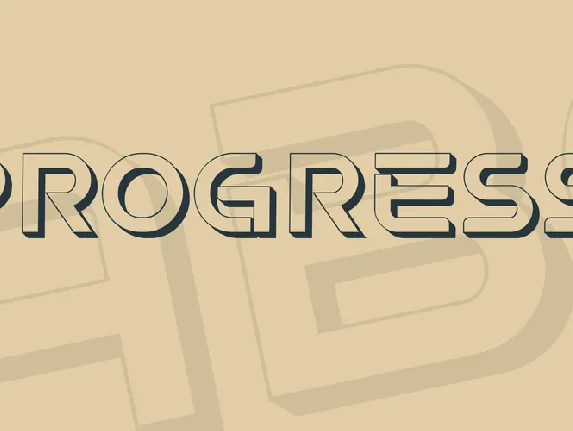 Progress font