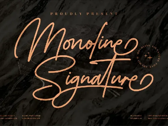 Monoline Signature font