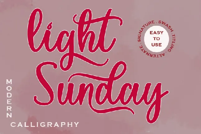 Light Sunday font