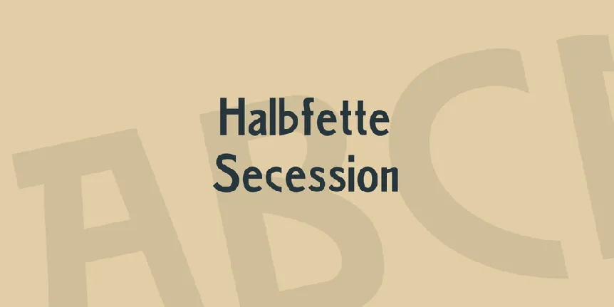 Halbfette Secession font