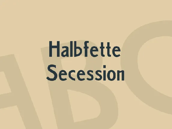 Halbfette Secession font