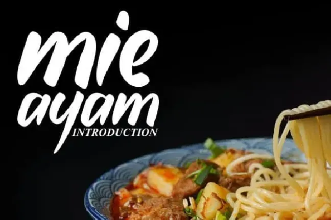 Mie Ayam Script font