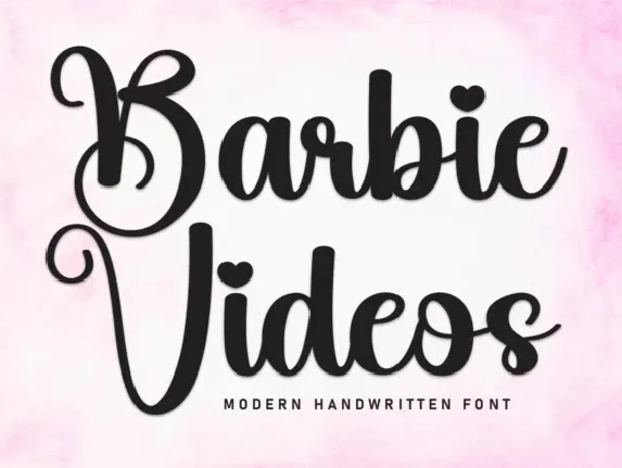 Barbie Videos Script font