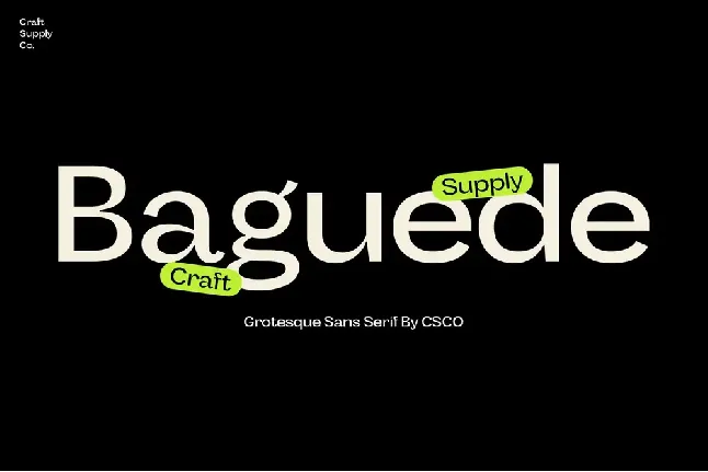 Baguede Free font