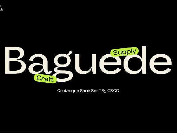 Baguede Free font