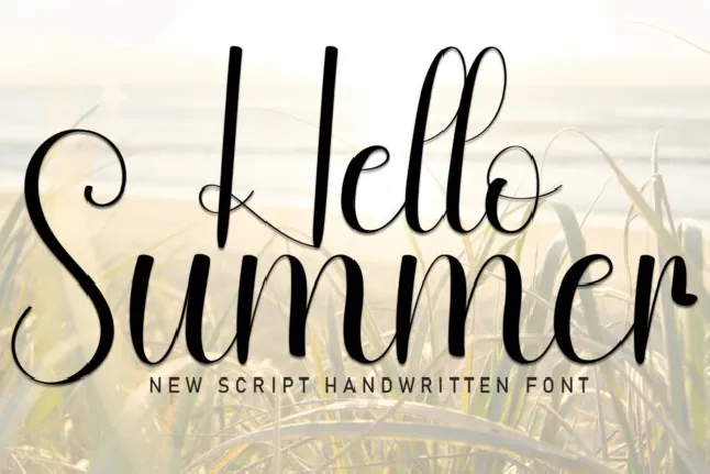 Hello Summer Script font