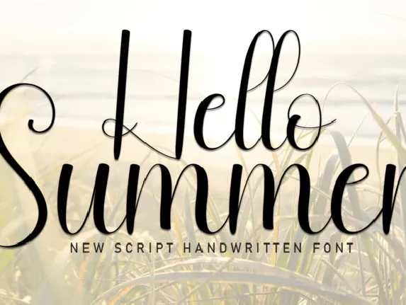 Hello Summer Script font