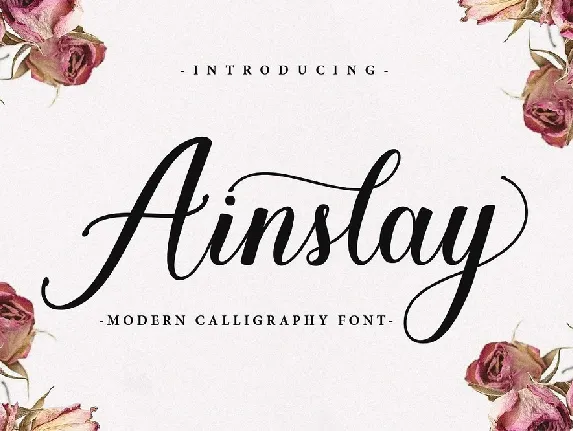 Ainslay Script Free font