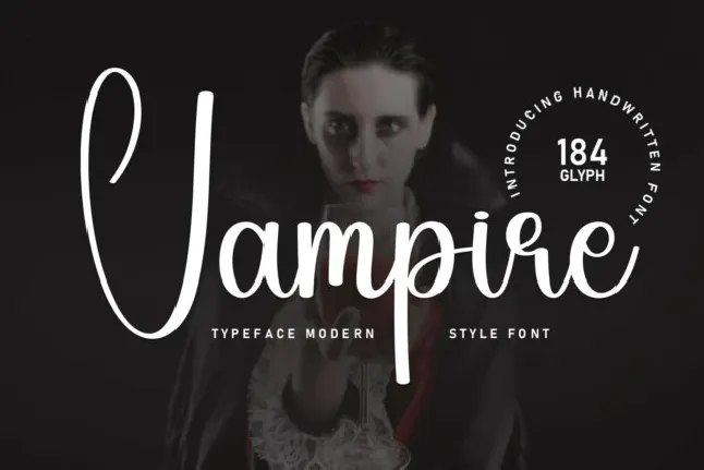 Vampire Script font