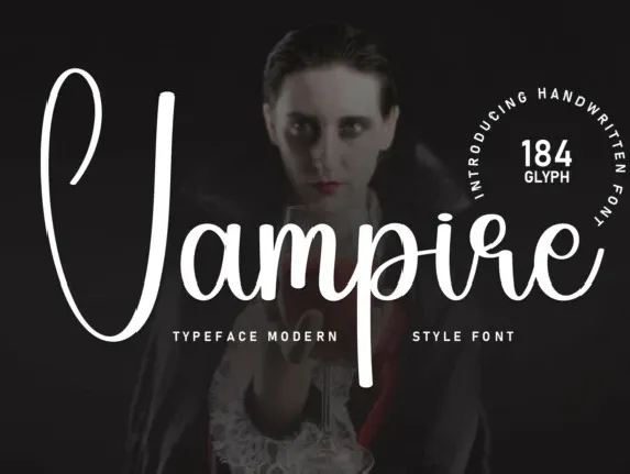 Vampire Script font