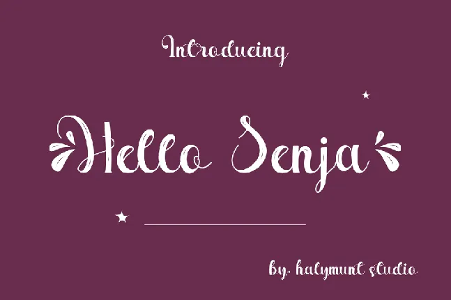 Hello Senja font