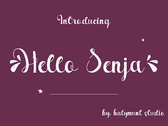 Hello Senja font