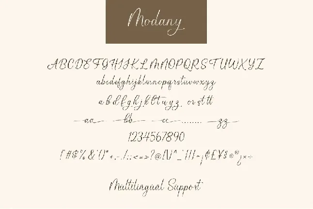 Modany font