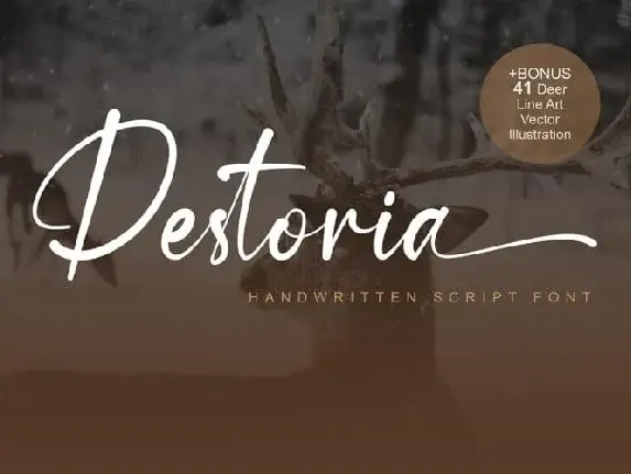 Destoria Calligraphy font