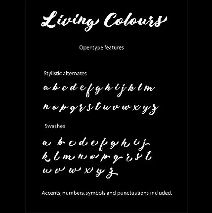 Living Colours Script font