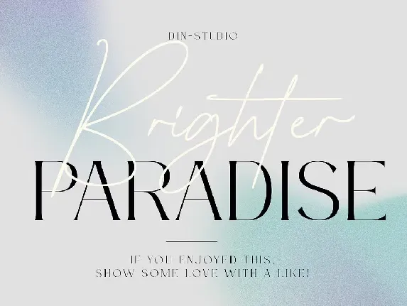 Brighter Paradise font