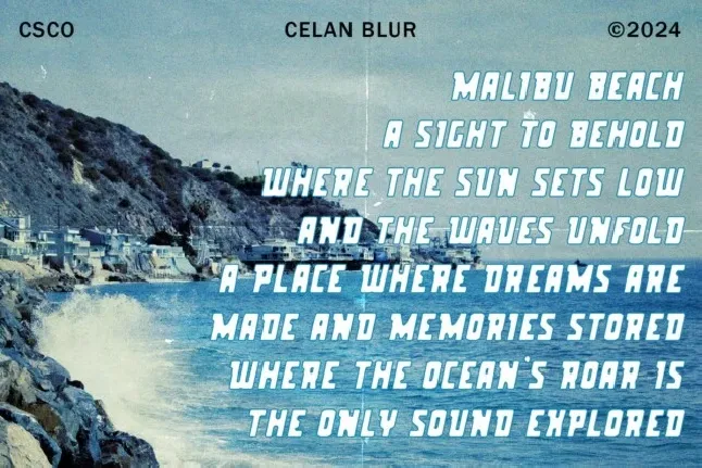 Celan Blur font