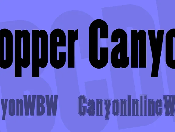 Copper Canyon font